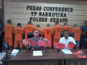8 Orang Tersangka Penyalahgunaan Narkotika Diamankan Satresnarkoba Polres Serang