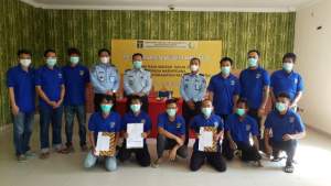 ISTIMEWA. 13 napi beragama Buddha di Lapas Kelas IIA Cilegon menerima Remisi Khusus (RK) Hari Raya Waisak 2022, Senin (16/5/2022).