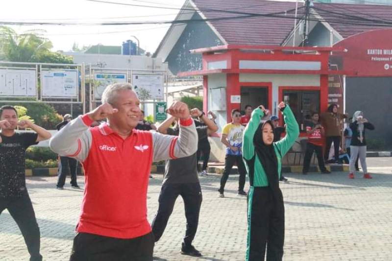 kanwil kemenkumham senam bersama.