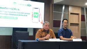 Sekjen AFPI Sunu Widyatmoko pada jumpa pers di Jakarta, Jumat (22/9/2023).