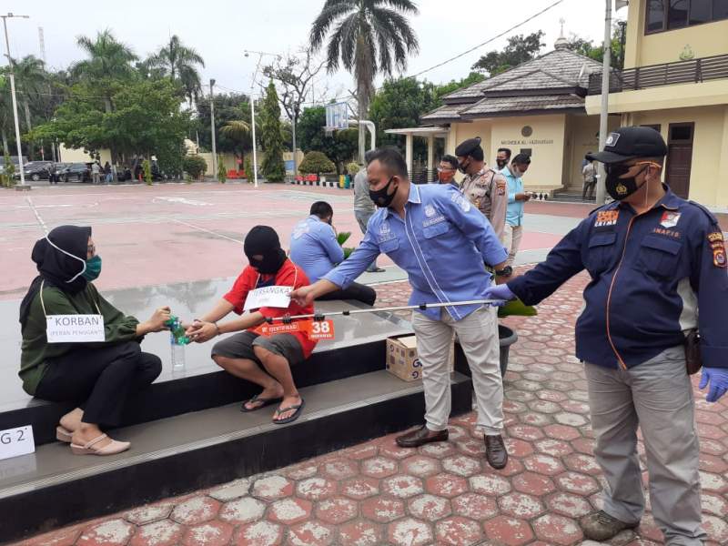 Rekonstruksi Pembunuhan Janda Dengan Racun Tikus, Peragakan 53 Adegan