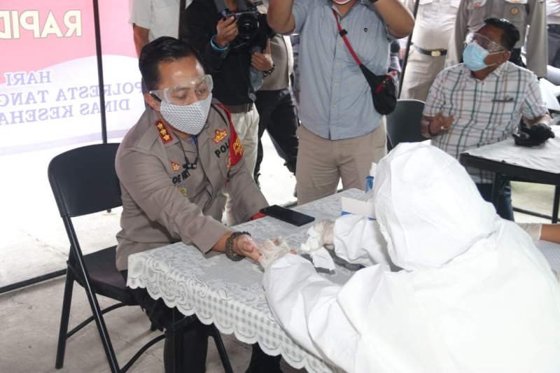 Hasil Rapid Test 300 Anggota Polresta Tangerang Negatif