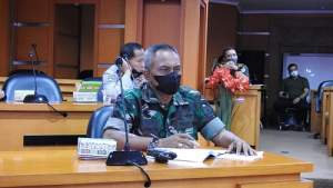 Wakili Dandim 0510/Trs, Kasdim Dampingi Kasi Ter Korem 052/Wkr Hadiri Rakor Pembentukan Satgas PMK