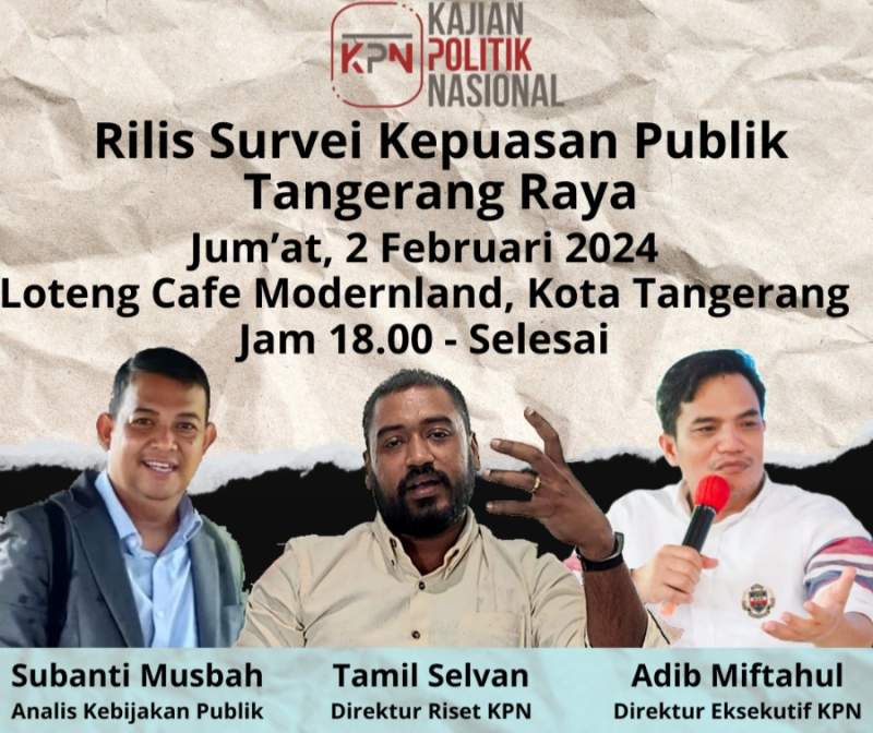 Kota Tangerang Menduduki Posisi Teratas, Indek Kepuasan Publik Se-Tangerang Raya