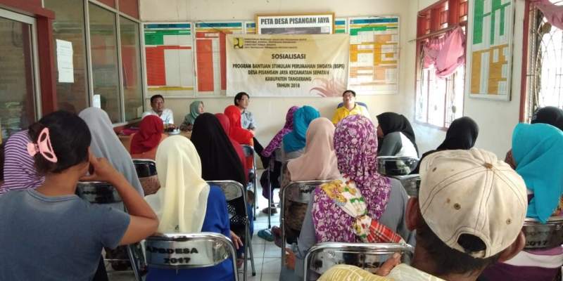 MBR Desa Pisangan Jaya, Ikuti Sosialisasi BSPS tahun 2018