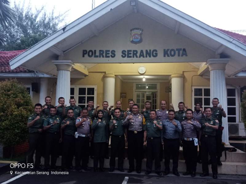 Menjelang Pilkada, Pasis Seskoad Sembangi Polres Serang Kota.