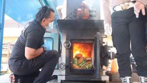 Sabu-Sabu Senilai 13 Miliar Dibakar Polres Cilegon