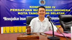 Mantan Ketua PWI Tangsel periode 2014-2020, Junaedi. (detakbanten/hendra)