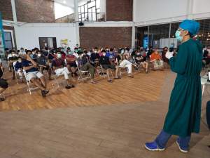 Situasi terkini di Rumah Lawan Covid Kota Tangsel, Minggu (27/6/2021). (Foto/Rafi)