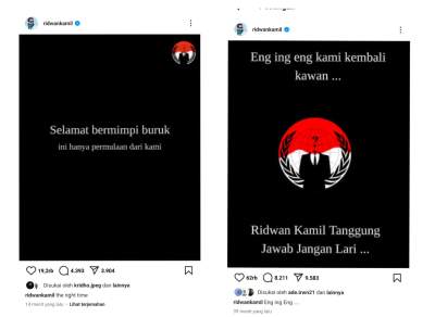 Tangkapan layar Instagram, Ridwan Kamil