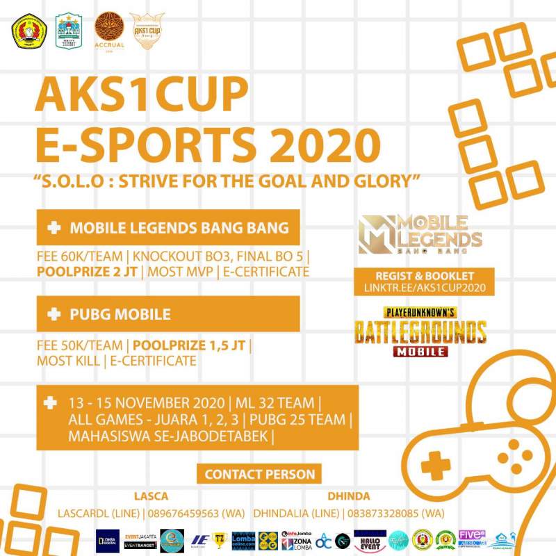 AKS1 CUP 2020 UPN Jakarta Hadir Dengan Kompetisi E-Sports
