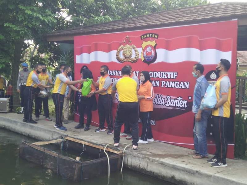 Polda Banten Gelar Panen Raya Ikan Dalam Rangka Wujudkan Ketahanan Pangan Nasional