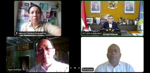 Audensi Virtual PWI Pusat/Panitia HPN 2021 bersama Menteri Hukum dan Ham