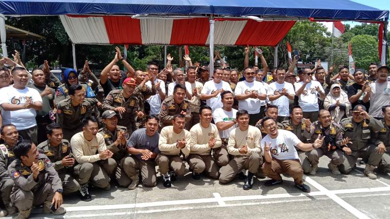 Sat Pol PP Kab Tangerag  Gelar Upacara HUT Ke 74