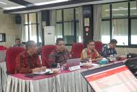 Walikota Tebing Tinggi, Syarmadani menyampaikan capaian kinerja dihadapan Kemendagri.