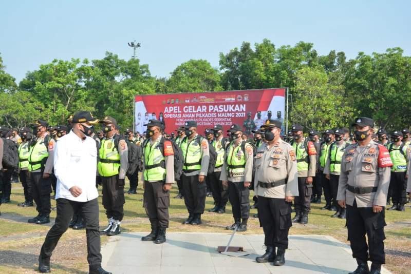 Zaki Pimpin Apel Gelar Pasukan Pengamanan Pilkades Serentak