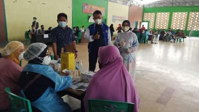 Rangkaian Hut Demokrat ke 20, DPC Partai Demokrat Serang Gelar Vaksinasi Massal