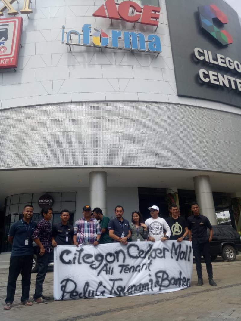 Manajemen CCM dan Pelaku Usaha Salurkan Bantuan Korban Tsunami