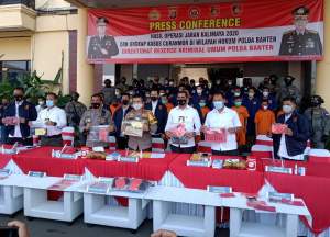 Hasil Operasi Jaran 2020, Polda Banten Amankan Ratusan Kendaraan dan 47 Tersangka Curanmor