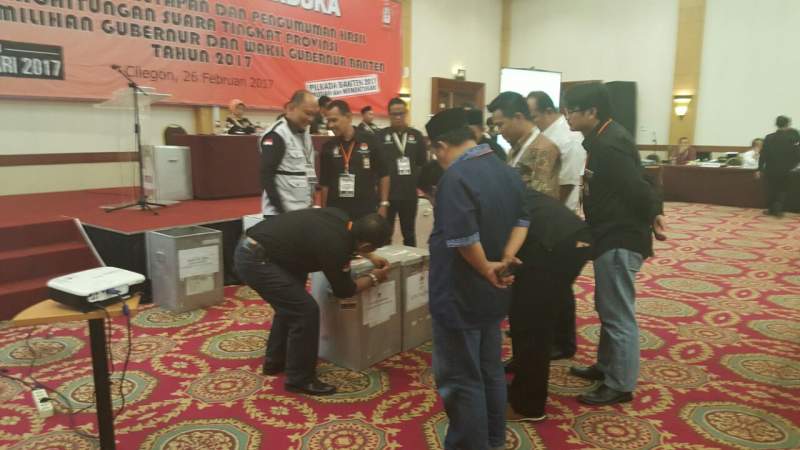 rapat pleno terbuka di KPU Banten