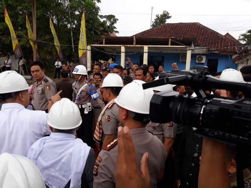 Groundbreaking gedung Polresta Tangerang di Tigaraksa, Kabupaten Tangerang.