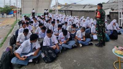 Koramil 01/Teluknaga Gelar Kegiatan Materi Bela Negara