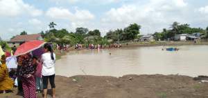 Bekas galian tempat 2 bocah tewas tenggelam.