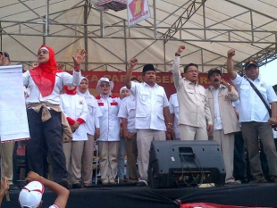 Pesilat Ikut Ramaikan Kampanye Akbar Partai Gerindra