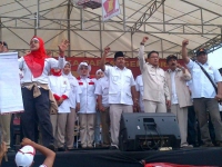 Pesilat Ikut Ramaikan Kampanye Akbar Partai Gerindra