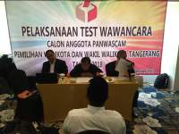 Tes interview Panwascam Kota Tangerang.
