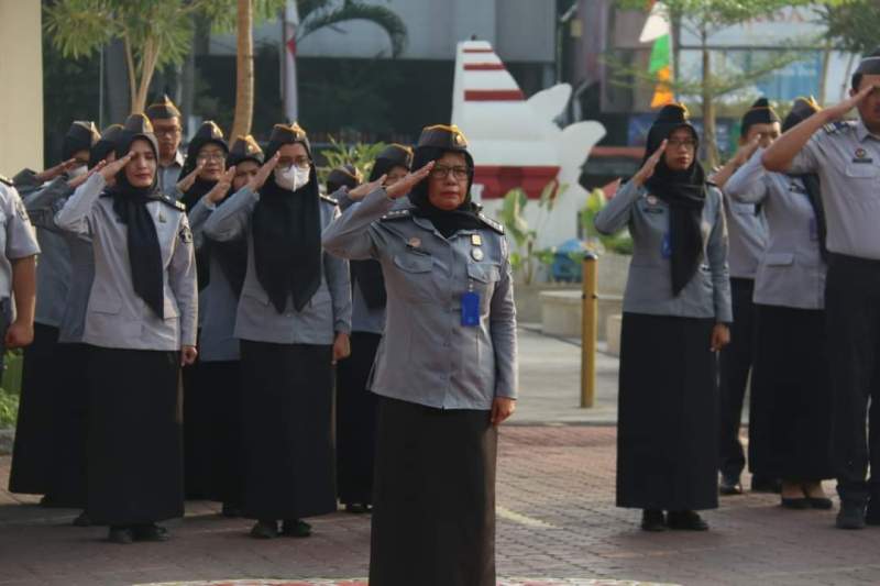 Tingkatkan Kedisiplinan, Kemenkumham Banten Apel Pagi Bersama