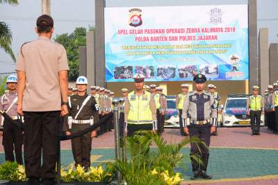 Polda Banten Apel Gelar Pasukan Operasi Zebra Kalimaya 2019