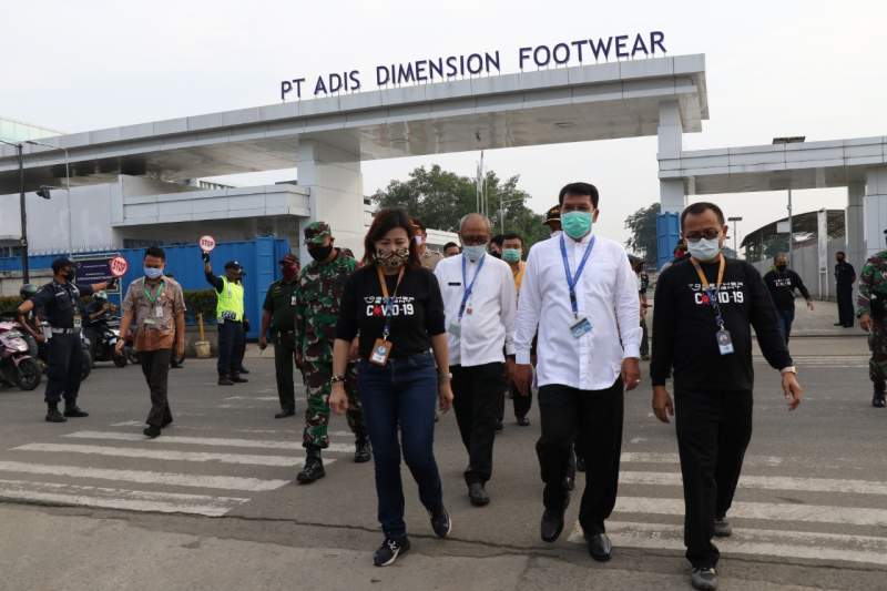 Gugus Tugas Pemkab Tangerang Tinjau Penerapan Protokol Kesehatan di PT. Adis Balaraja