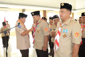 Kwarcab Pramuka Lantik Saka Adhyasta Pemilu, Wujudkan Pemilu yang Jurdil dan Bermartabat