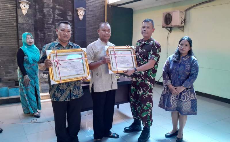 Dua Anggota Danramil 04 Cikupa Purna Tugas