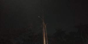 Salah Satu PJU yang Masih Mati di Tangerang Selatan