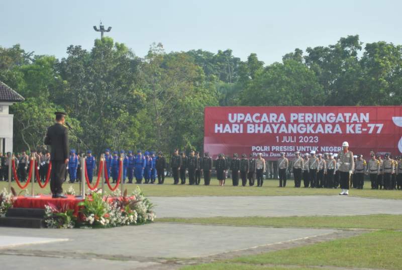 Danramil Tigaraksa Bersama Hadiri Upacara HUT Bhayangkara Ke 77