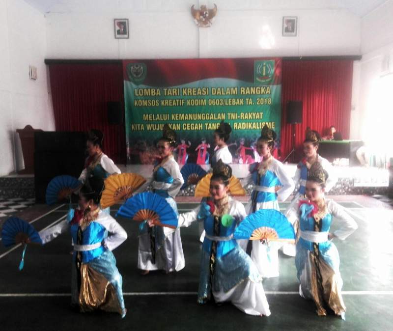 Kodim 0603/Lebak Gelar Lomba Melukis Dan Tari Tradisional