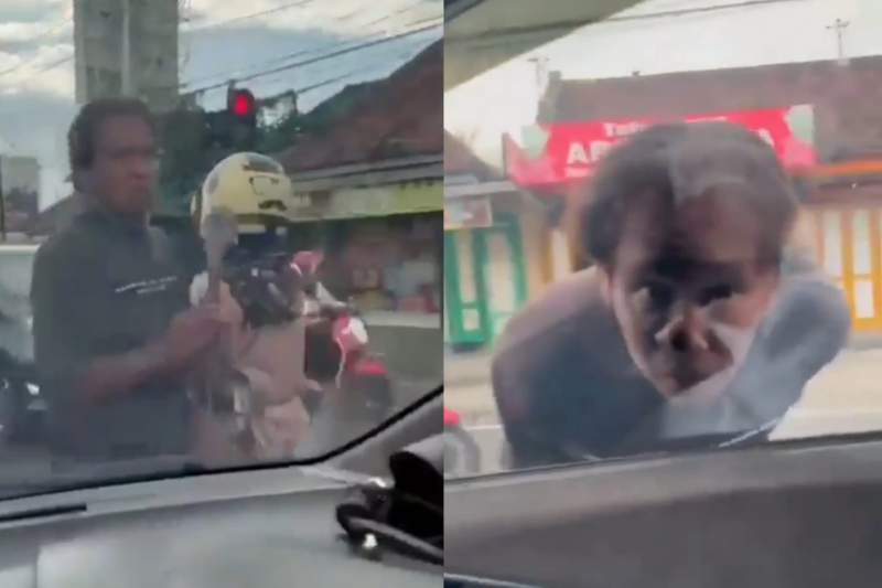 Tak Diberi Uang, Pengamen Pukul Mobil Warga