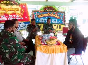 Ormas BPPKB Sepatan Timur Sambangi Koramil 10/Sepatan Beri Ucapan HUT TNI ke-75