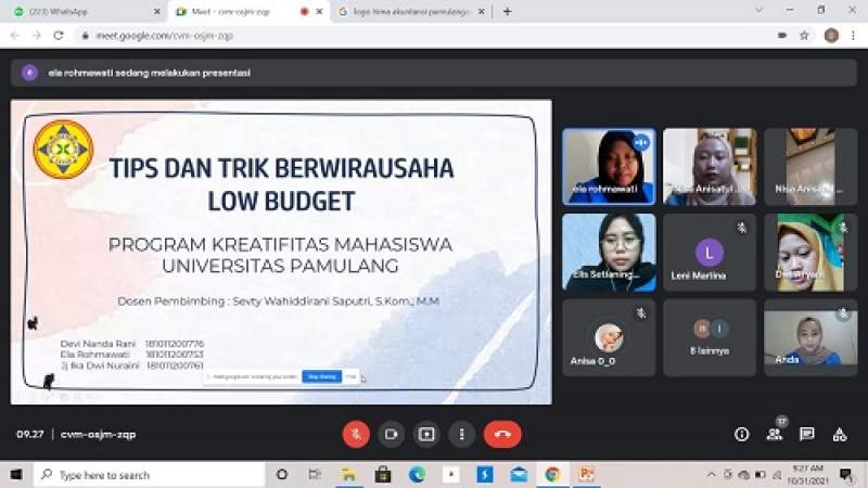 Tips Mahasiswa Akuntansi Ciptakan Wirausaha dengan Low Budget kepada Siswa SMK Kharisma