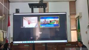 Sidang perdana virtual kasus Aksi Cepat Tanggap (ACT), di Pengadilan Negeri Jakarta Selatan.