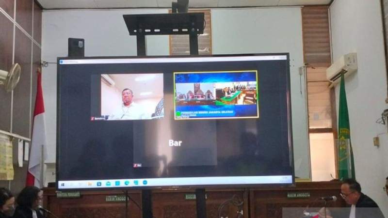 Sidang perdana virtual kasus Aksi Cepat Tanggap (ACT), di Pengadilan Negeri Jakarta Selatan.