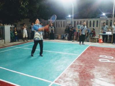 Camat Sukadiri Buka Tournamen Bulu Tangkis di Desa Buaran Jati