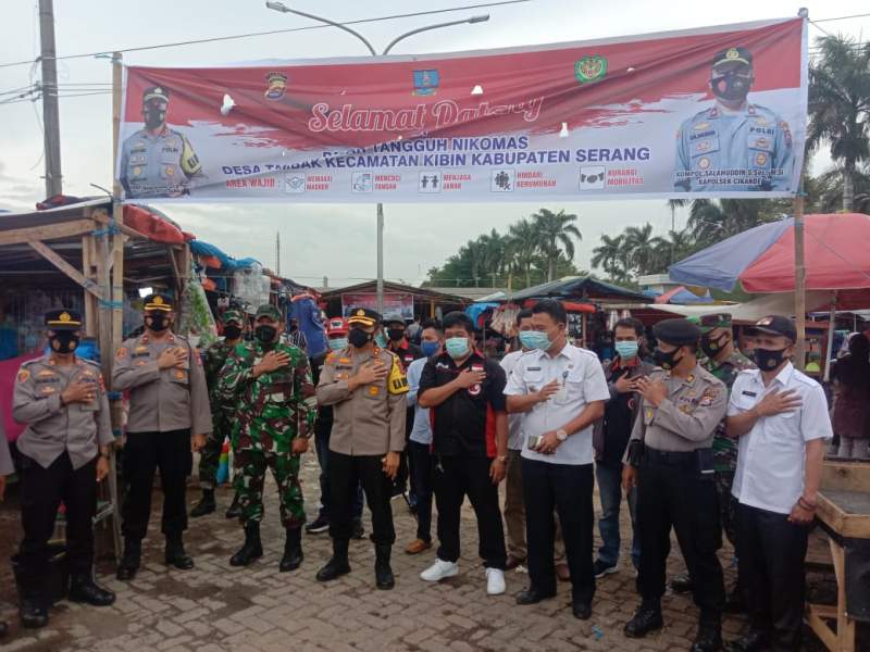 Cegah Penyebaran Covid 19, Kapolres Serang Resmikan Pasar Tangguh