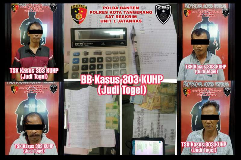 Pengecer Judi Togel Jaringan Tigaraksa Dibekuk  Polisi, Berapa Omzet Perhari?