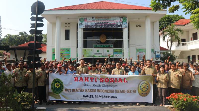 HUT IKAHI, PN Tanjungbalai Gelar bakti Sosial