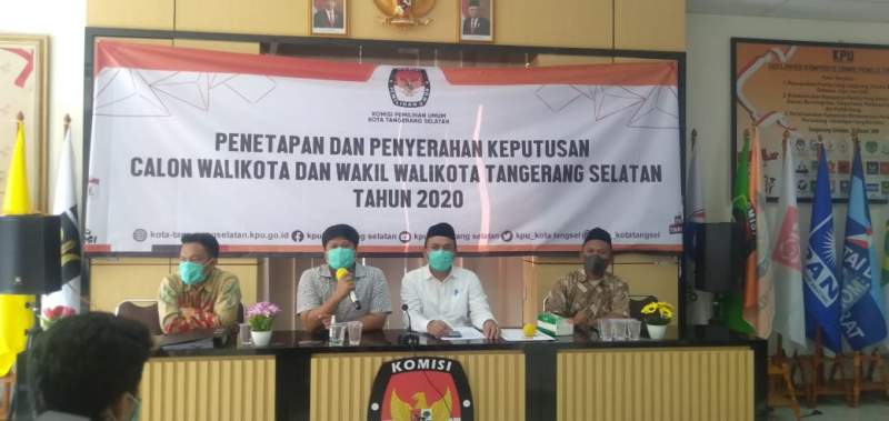 Tiga Bacalon Pilkada Tangsel Resmi Ditetapkan Sebagai Calon