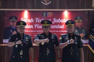 Kakanwil Kemenkumham Banten Hadiri Sertijab dan Pisah Sambut Kabapas Kelas II Serang