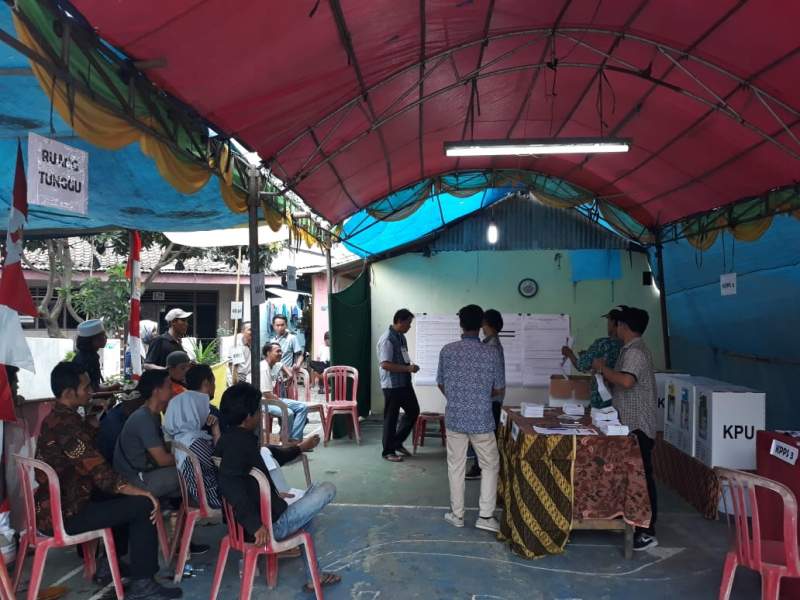 PSU di TPS 14 Kelurahan Manis Jaya Prabowo Unggul Telak